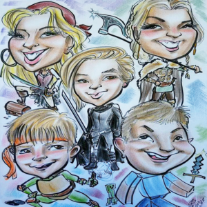 Fuentes Fantabulous Fun: Color (Full Body) Caricature by Cayla Crowley